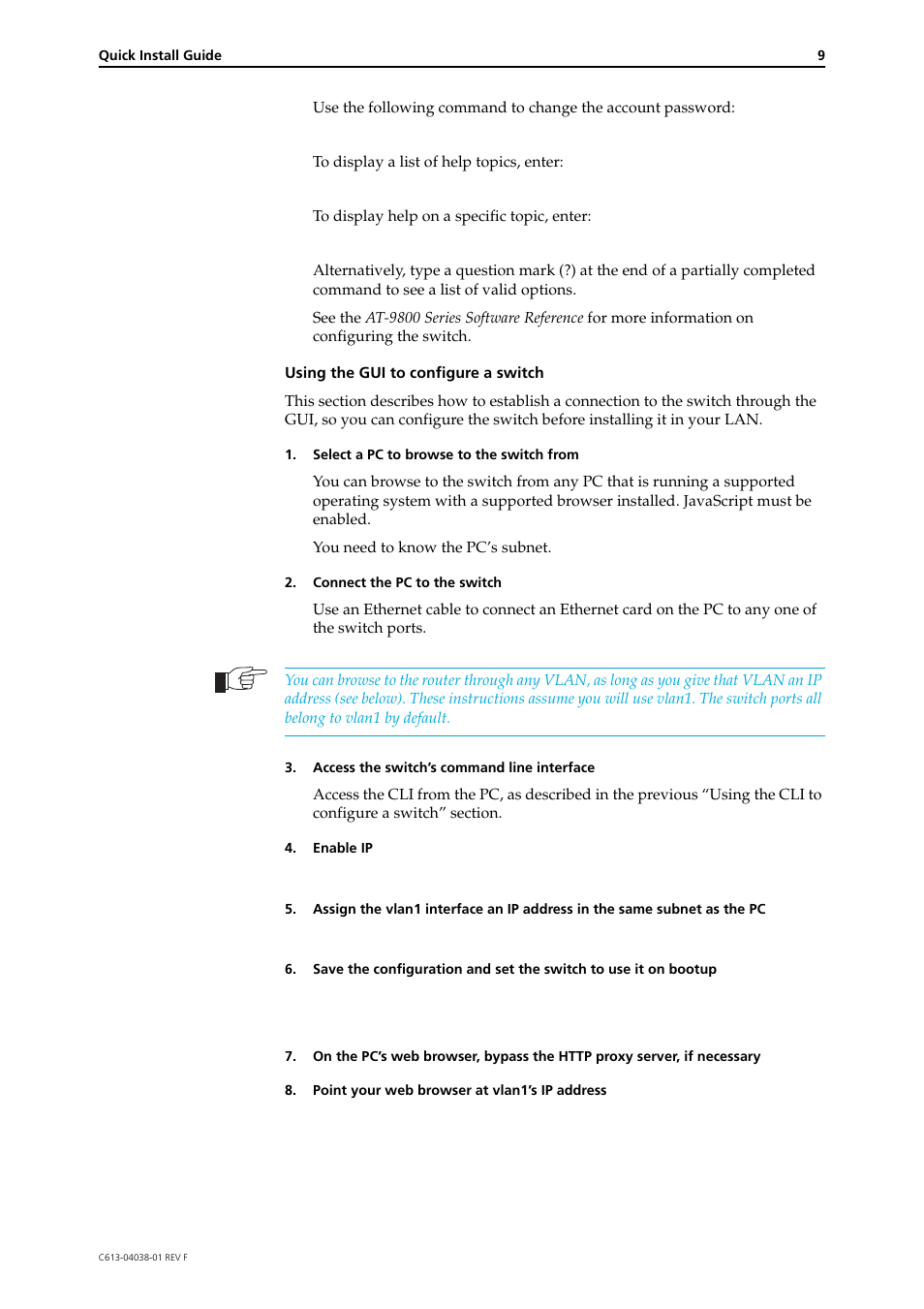Allied Telesis AT-9800 Series Switch User Manual | Page 9 / 12
