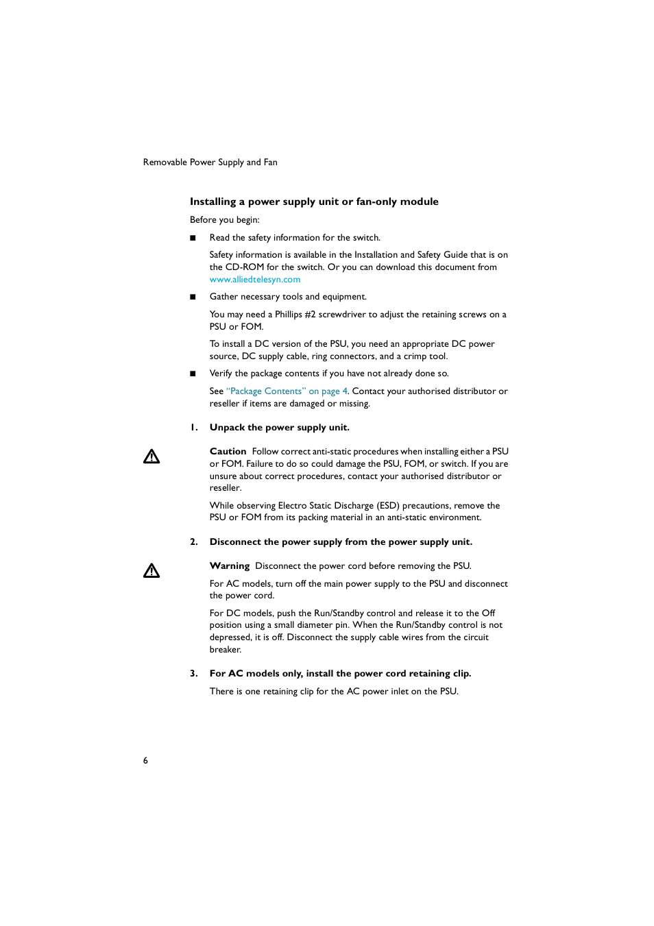 Allied Telesis AT-9900s Switches User Manual | Page 6 / 12