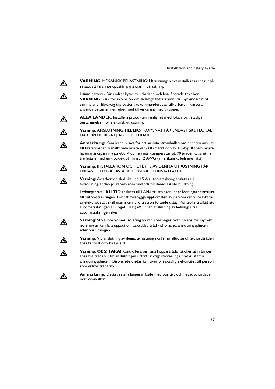 Allied Telesis AT-9900s Switches User Manual | Page 37 / 38
