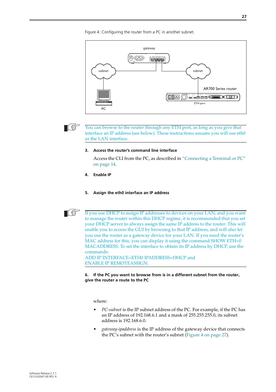 Figure 4 | Allied Telesis AR700 SERIES Software Release 2.7.1 User Manual | Page 27 / 118
