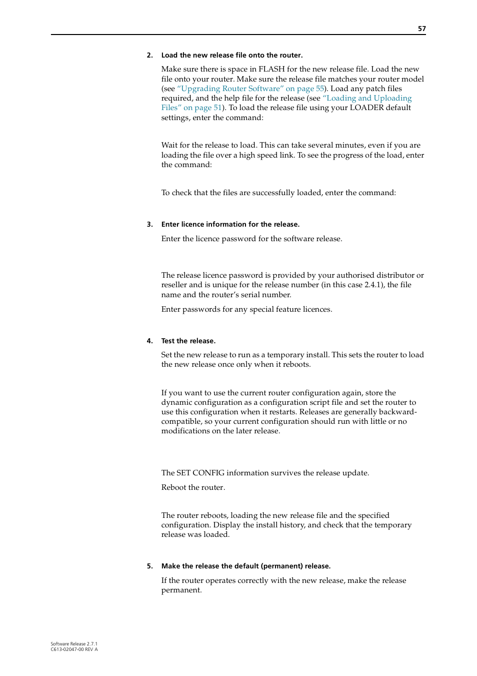 Allied Telesis AR700 SERIES Software Release 2.7.1 User Manual | Page 57 / 118