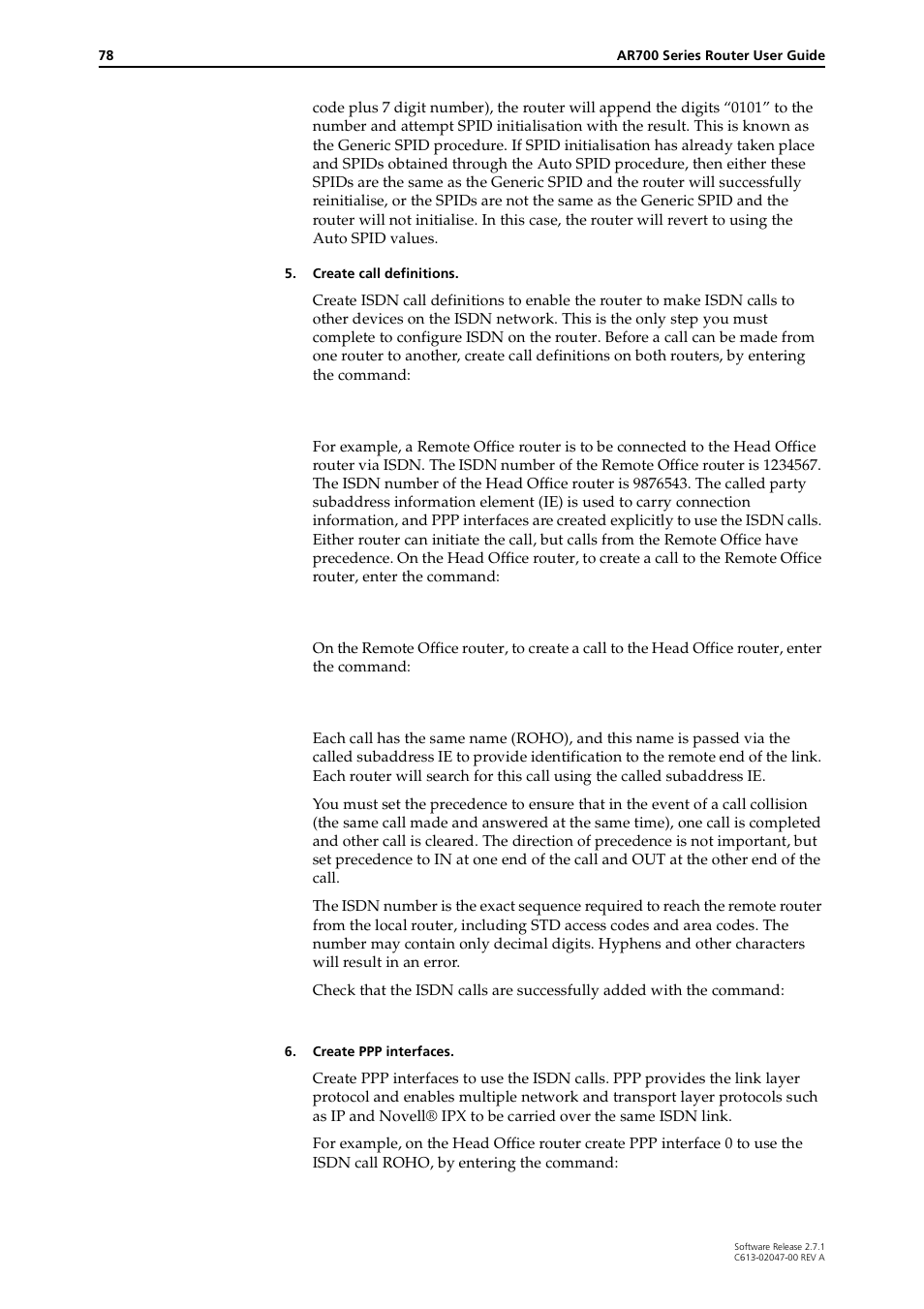 Allied Telesis AR700 SERIES Software Release 2.7.1 User Manual | Page 78 / 118