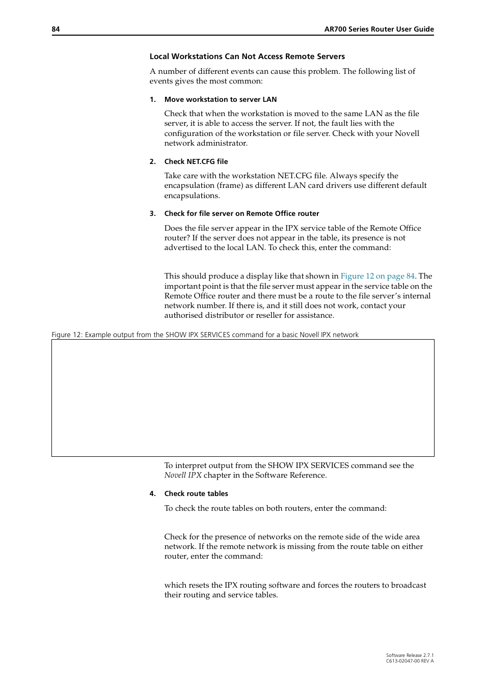 Allied Telesis AR700 SERIES Software Release 2.7.1 User Manual | Page 84 / 118