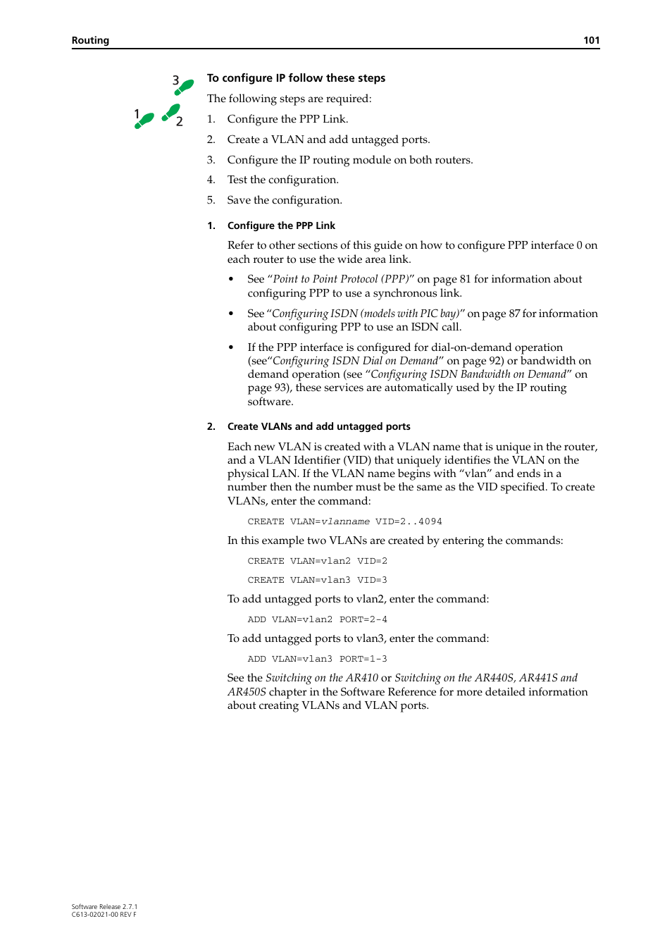 Allied Telesis AR400 SERIES Software Release 2.7.1 User Manual | Page 101 / 134