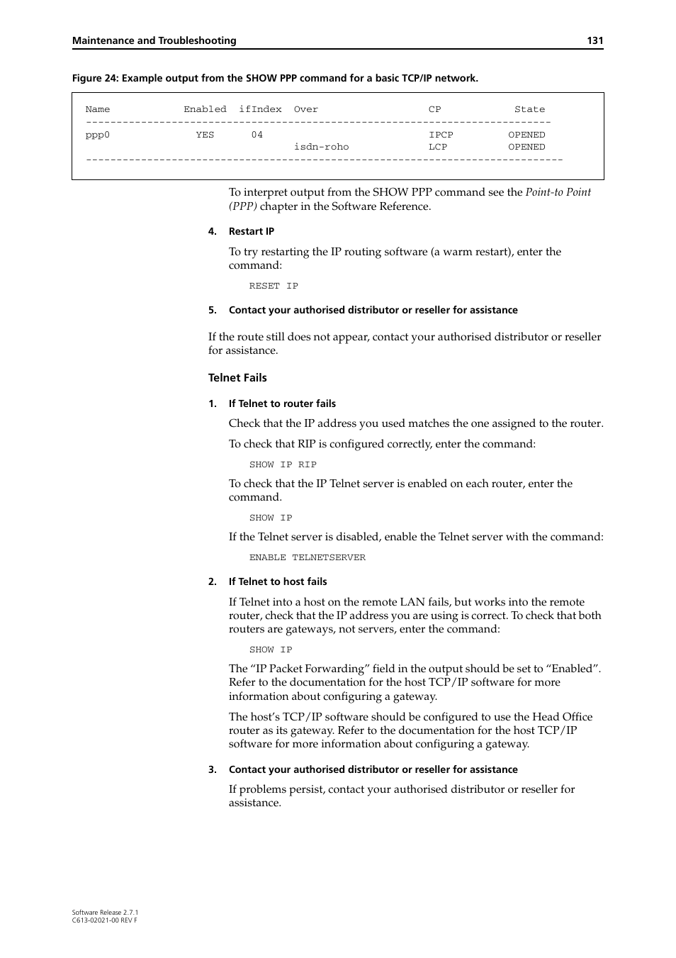 Allied Telesis AR400 SERIES Software Release 2.7.1 User Manual | Page 131 / 134