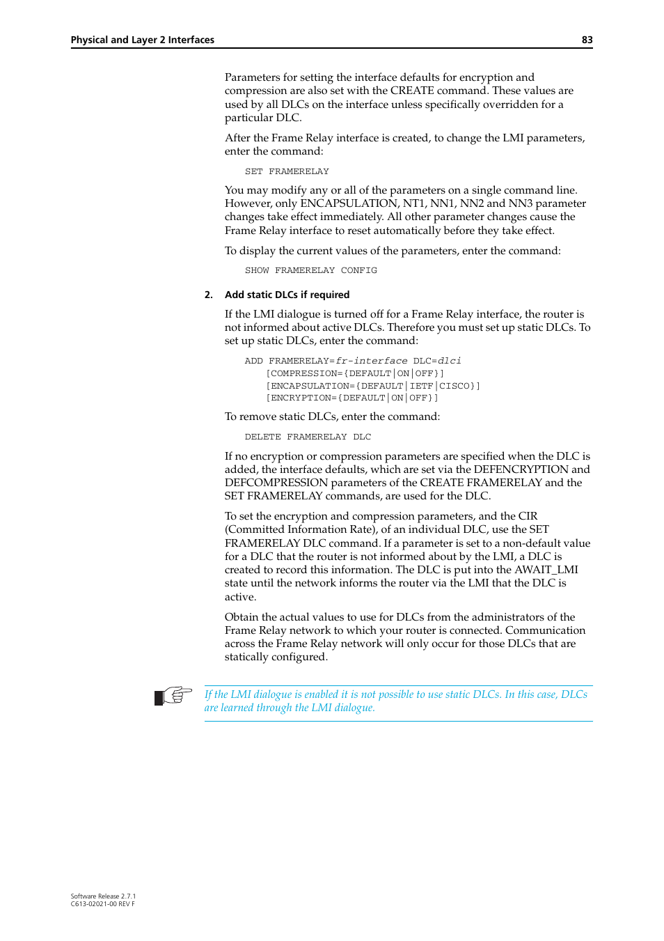 Allied Telesis AR400 SERIES Software Release 2.7.1 User Manual | Page 83 / 134