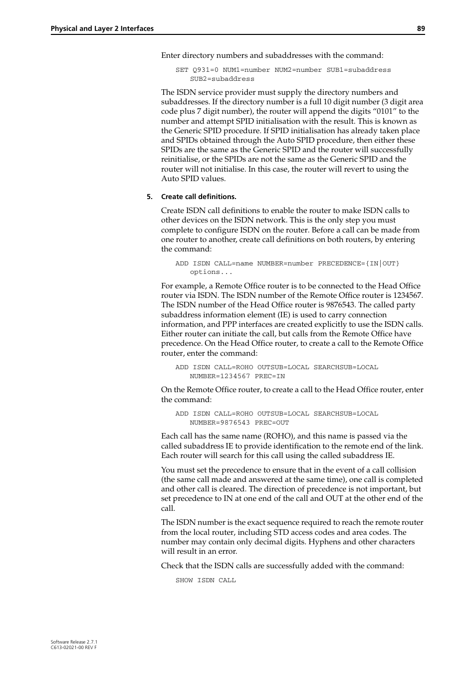 Allied Telesis AR400 SERIES Software Release 2.7.1 User Manual | Page 89 / 134