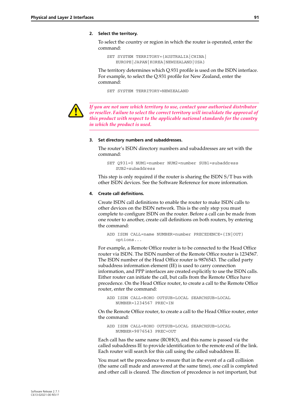 Allied Telesis AR400 SERIES Software Release 2.7.1 User Manual | Page 91 / 134