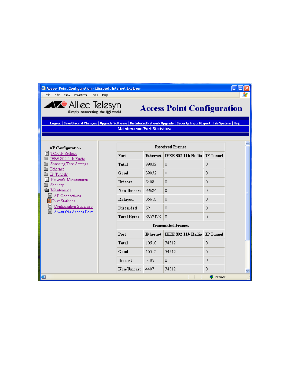 Viewing port statistics | Allied Telesis AT-WL2411 User Manual | Page 161 / 236