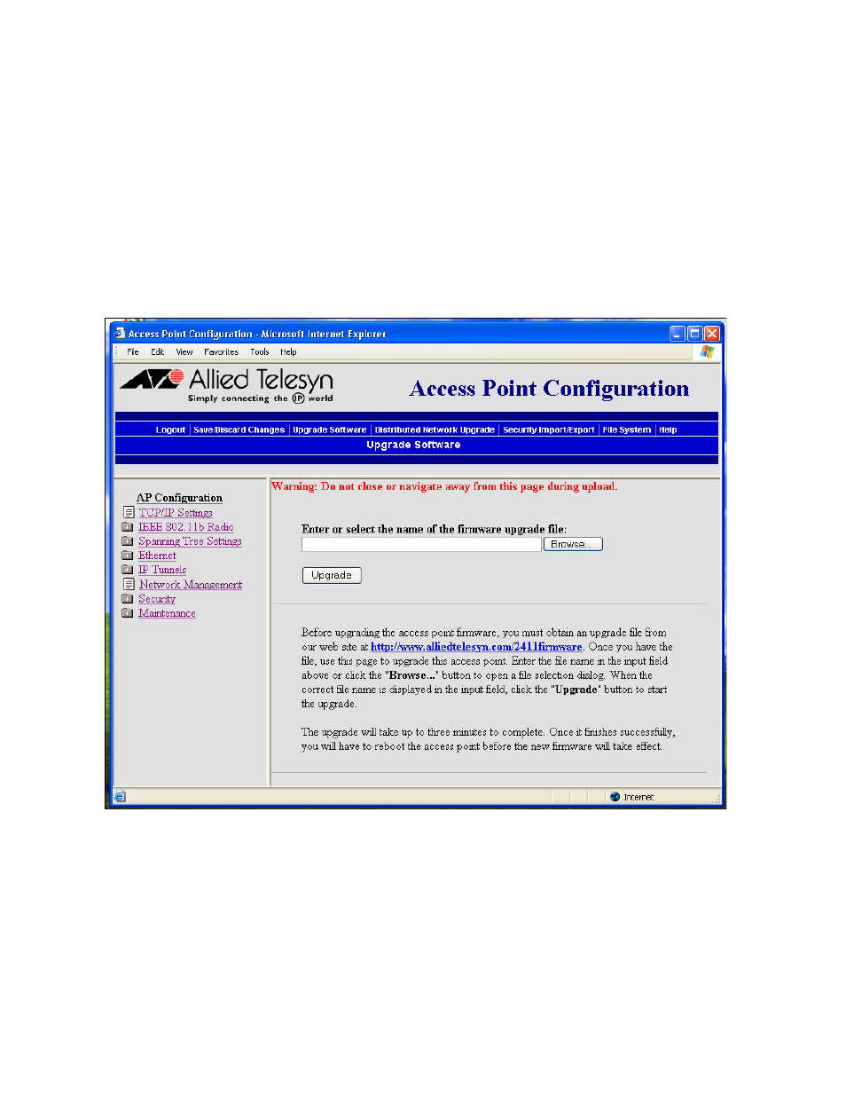 Using a web browser interface | Allied Telesis AT-WL2411 User Manual | Page 170 / 236