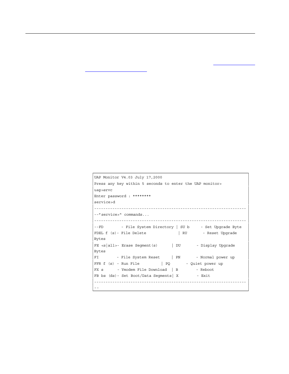 Using service mode commands, Srvc | Allied Telesis AT-WL2411 User Manual | Page 191 / 236
