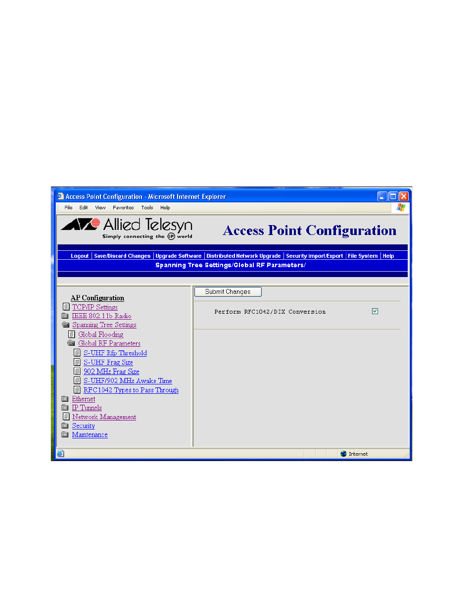 Configuring global rf parameters | Allied Telesis AT-WL2411 User Manual | Page 89 / 236