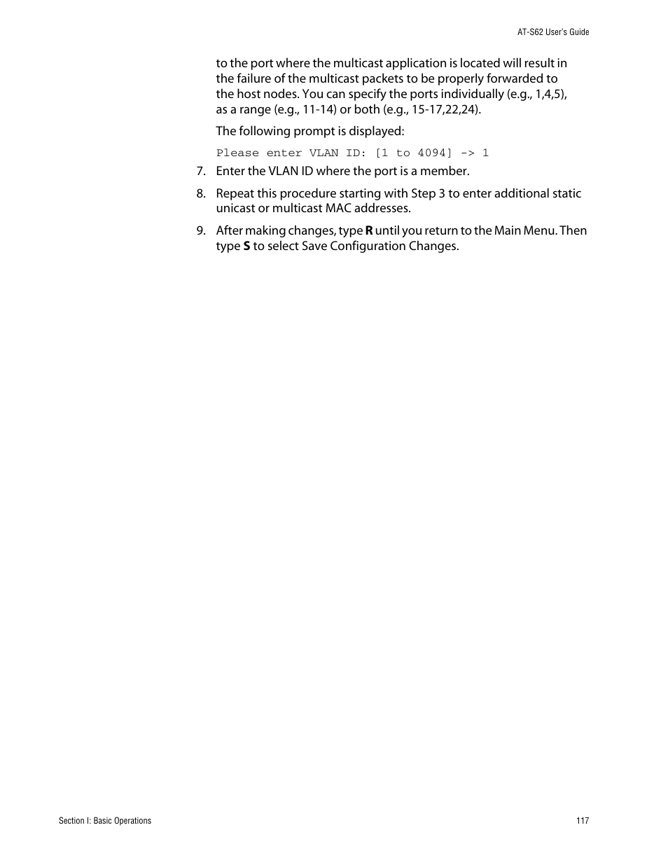 Allied Telesis AT-S62 User Manual | Page 117 / 862