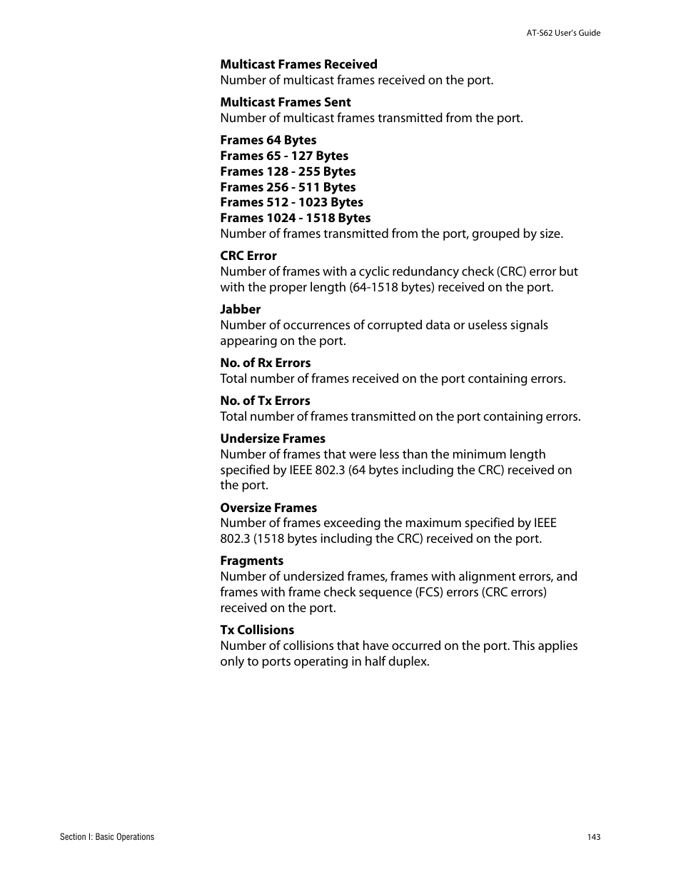 Allied Telesis AT-S62 User Manual | Page 143 / 862