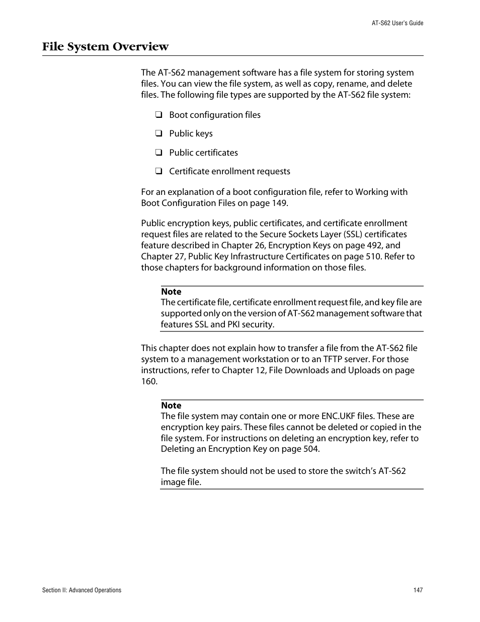 File system overview | Allied Telesis AT-S62 User Manual | Page 147 / 862
