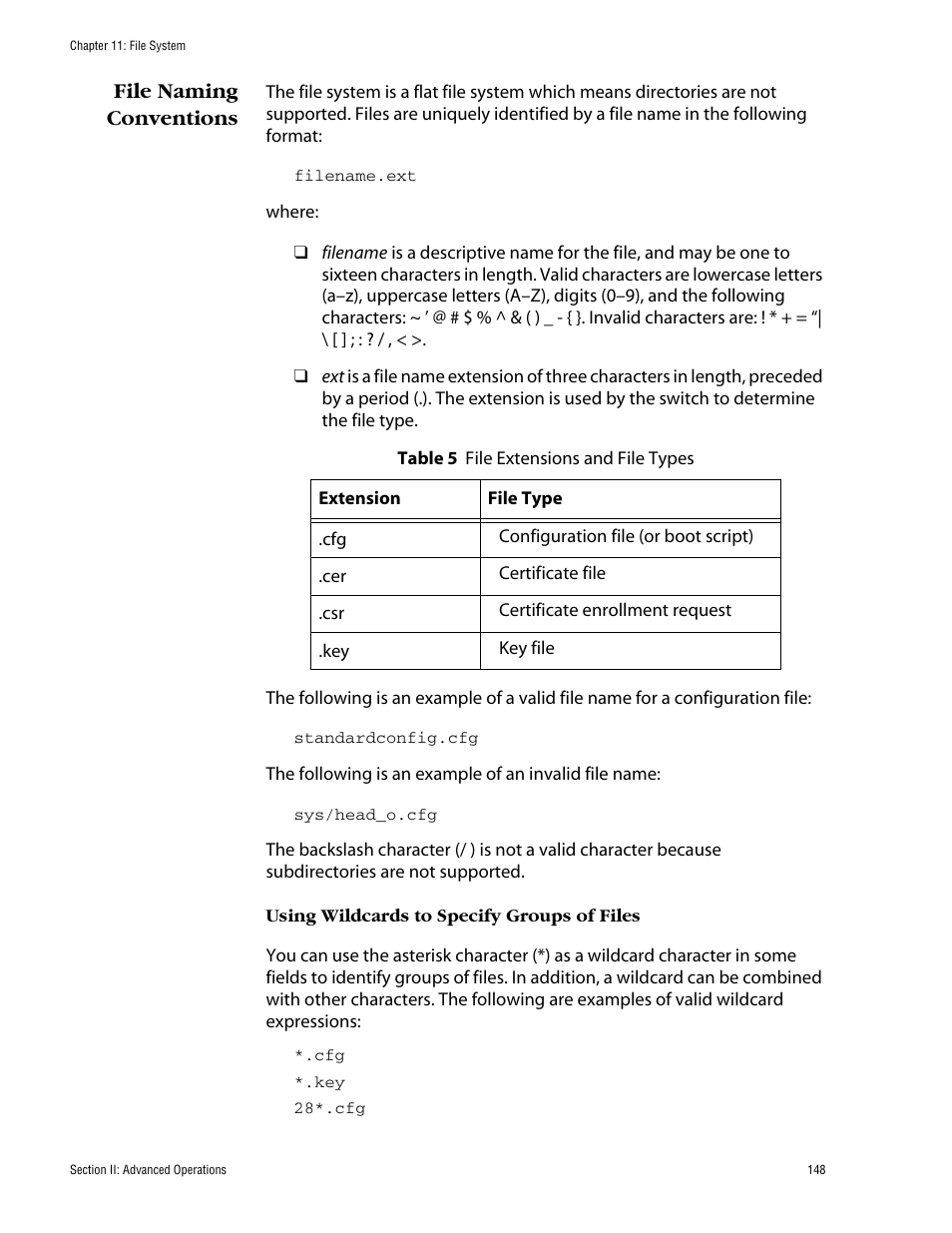 File naming conventions | Allied Telesis AT-S62 User Manual | Page 148 / 862