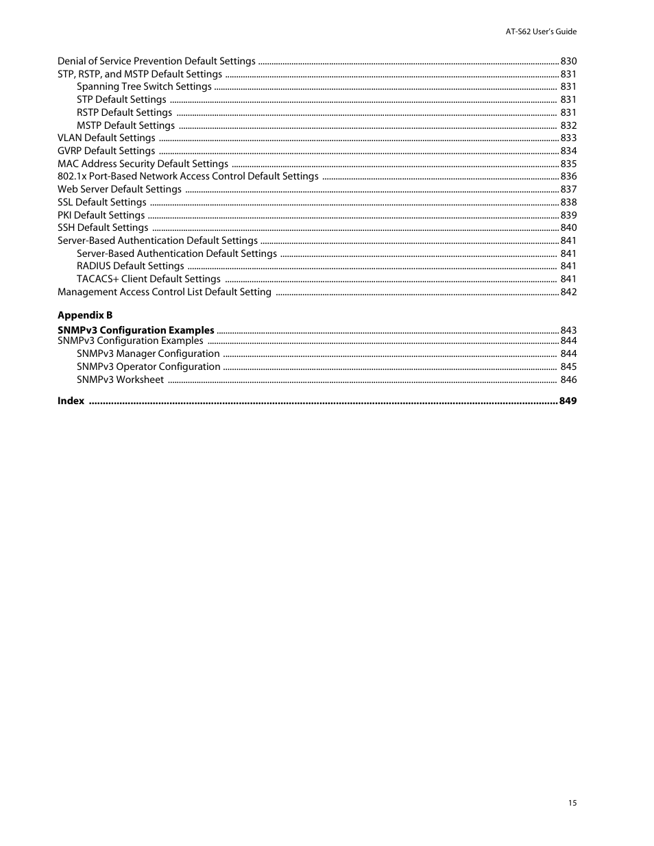 Allied Telesis AT-S62 User Manual | Page 15 / 862