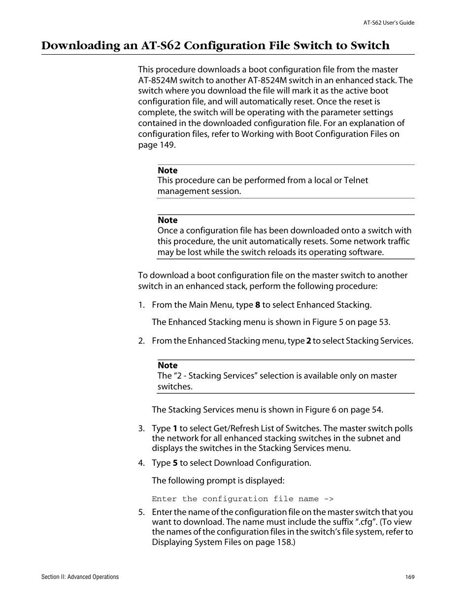 Allied Telesis AT-S62 User Manual | Page 169 / 862