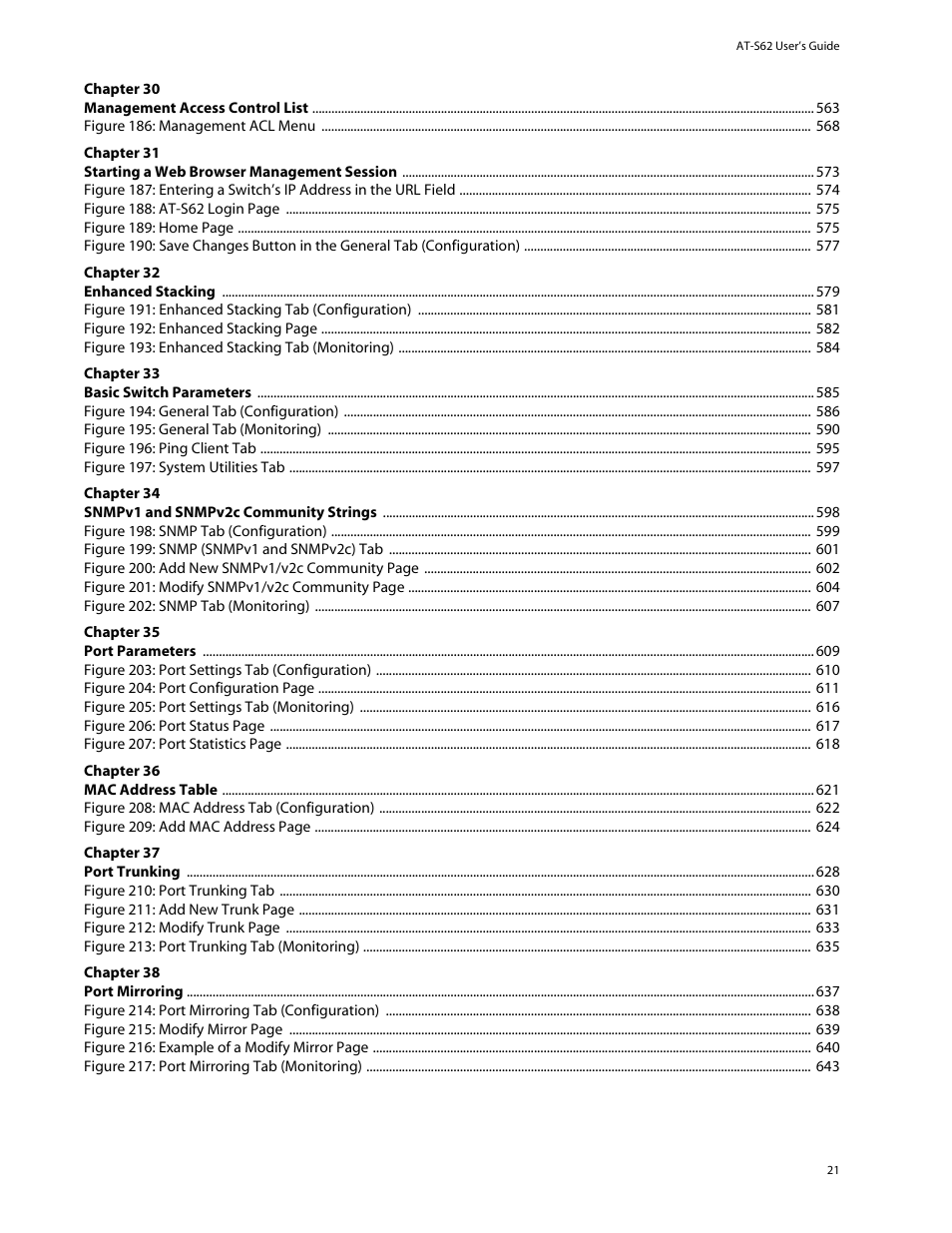 Allied Telesis AT-S62 User Manual | Page 21 / 862