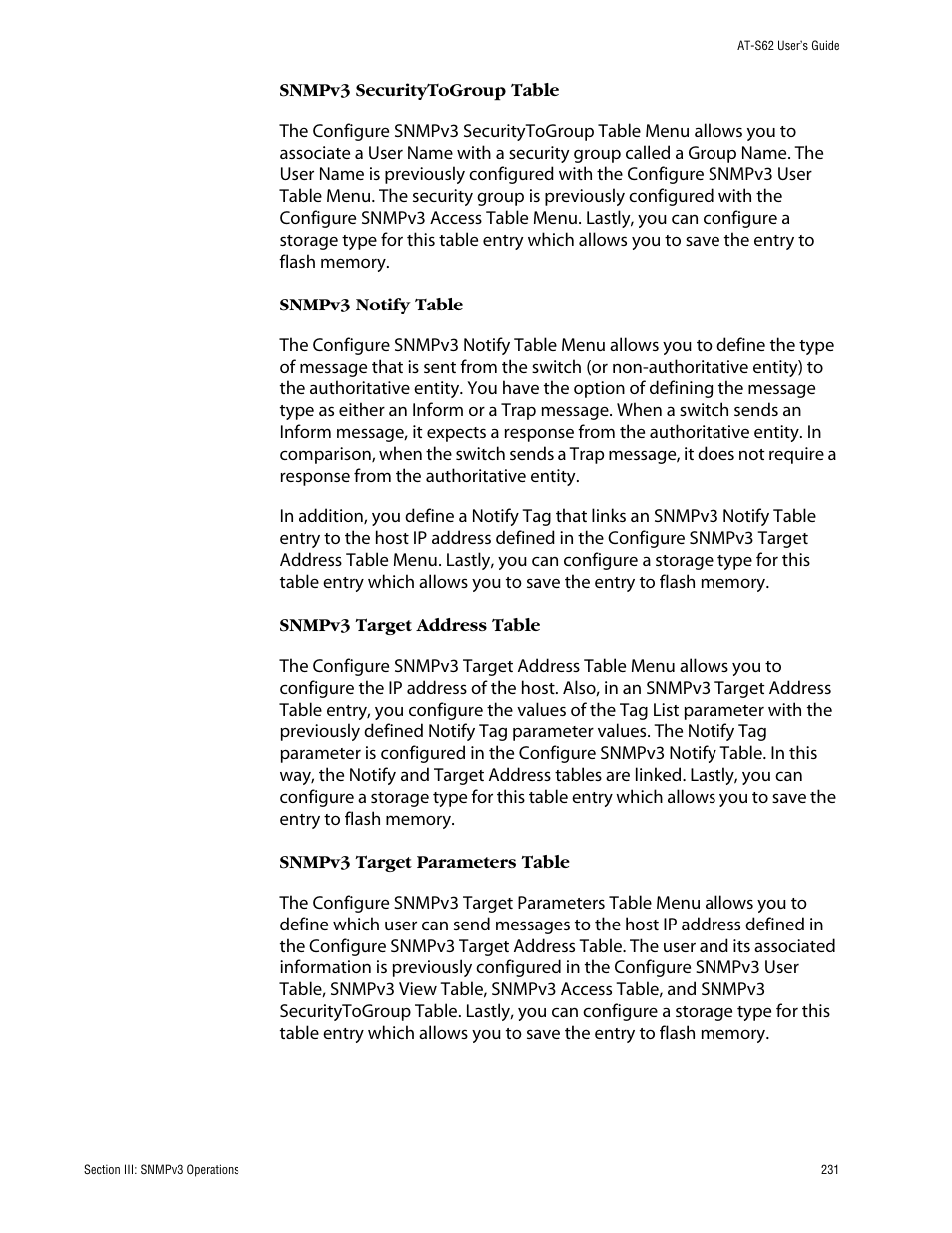 Allied Telesis AT-S62 User Manual | Page 231 / 862