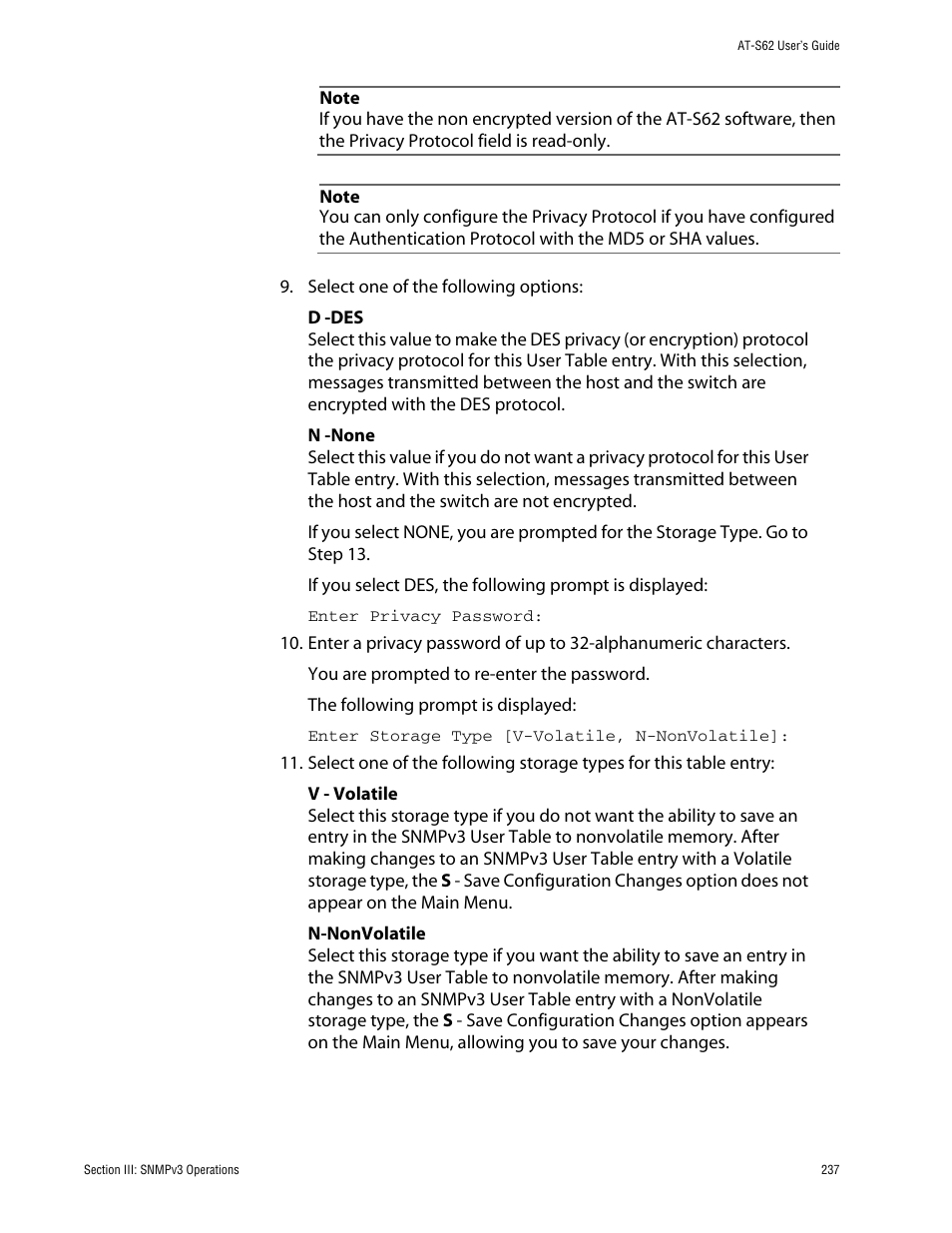 Allied Telesis AT-S62 User Manual | Page 237 / 862