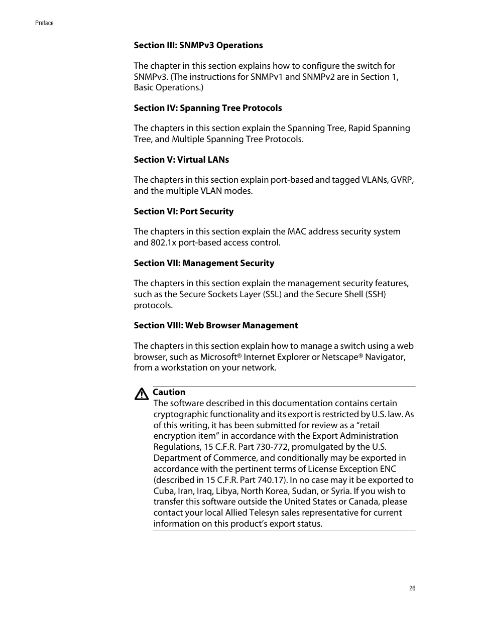 Allied Telesis AT-S62 User Manual | Page 26 / 862