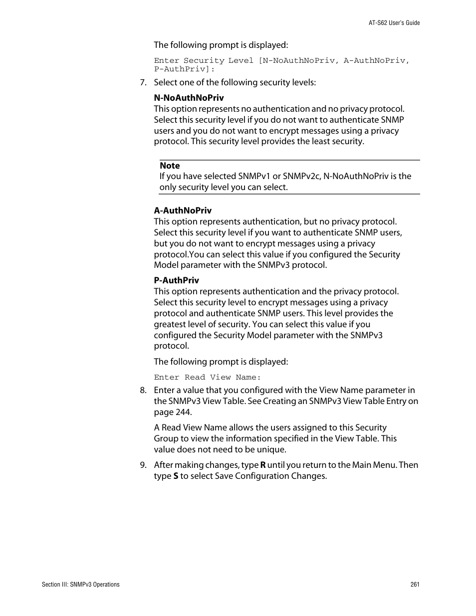 Allied Telesis AT-S62 User Manual | Page 261 / 862