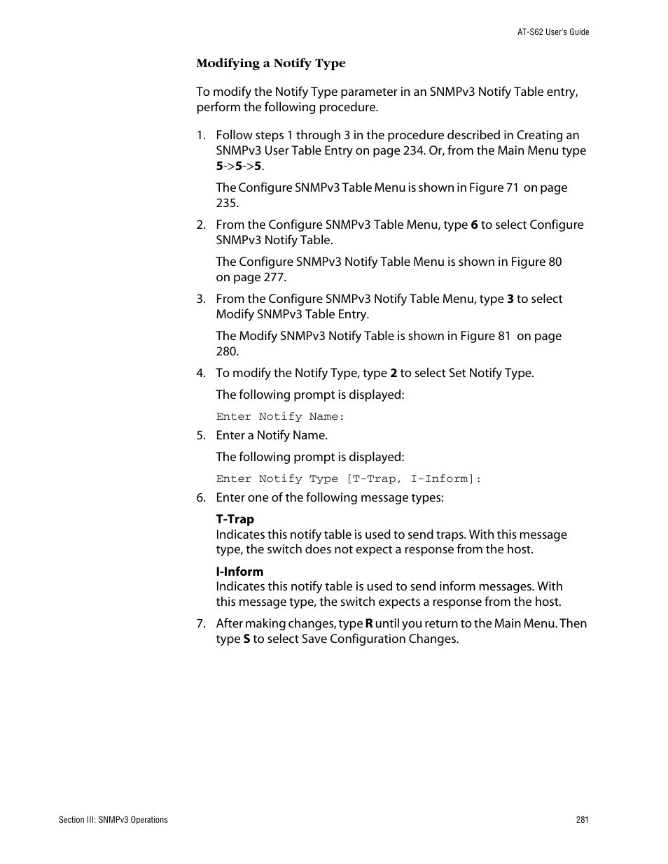 Allied Telesis AT-S62 User Manual | Page 281 / 862