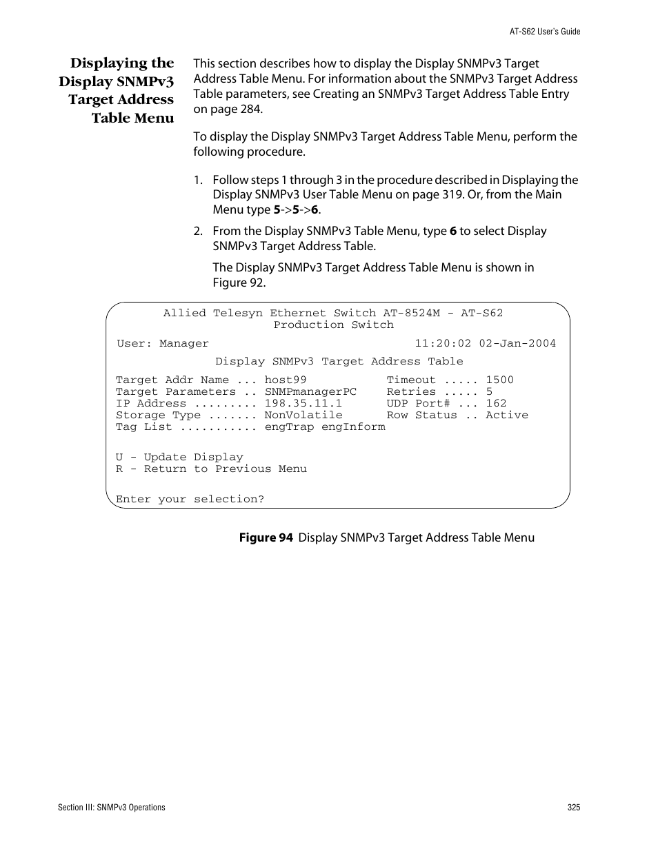 Allied Telesis AT-S62 User Manual | Page 325 / 862