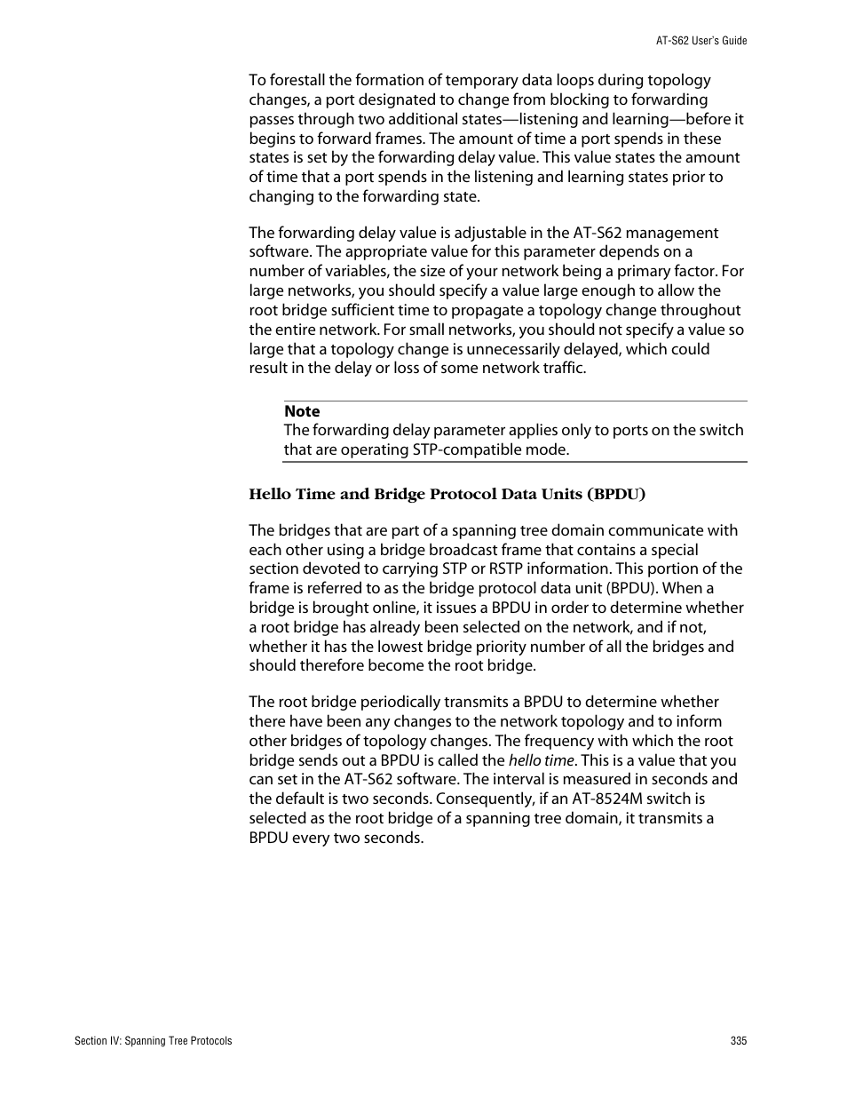 Allied Telesis AT-S62 User Manual | Page 335 / 862