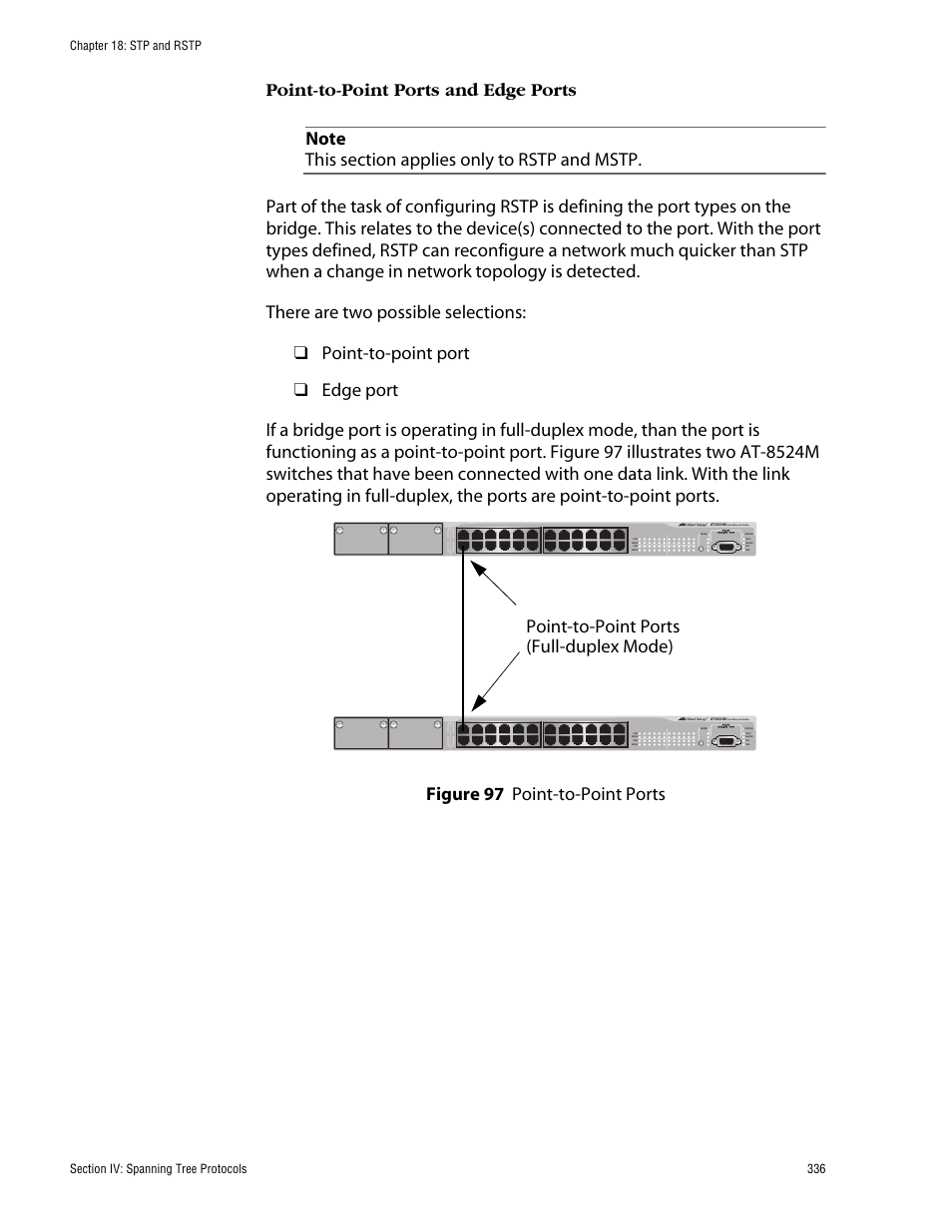 Figure 97: point-to-point ports | Allied Telesis AT-S62 User Manual | Page 336 / 862