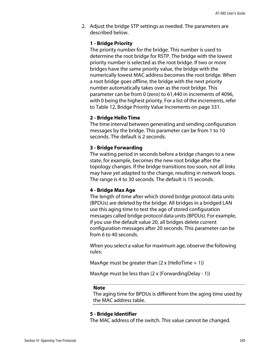 Allied Telesis AT-S62 User Manual | Page 343 / 862