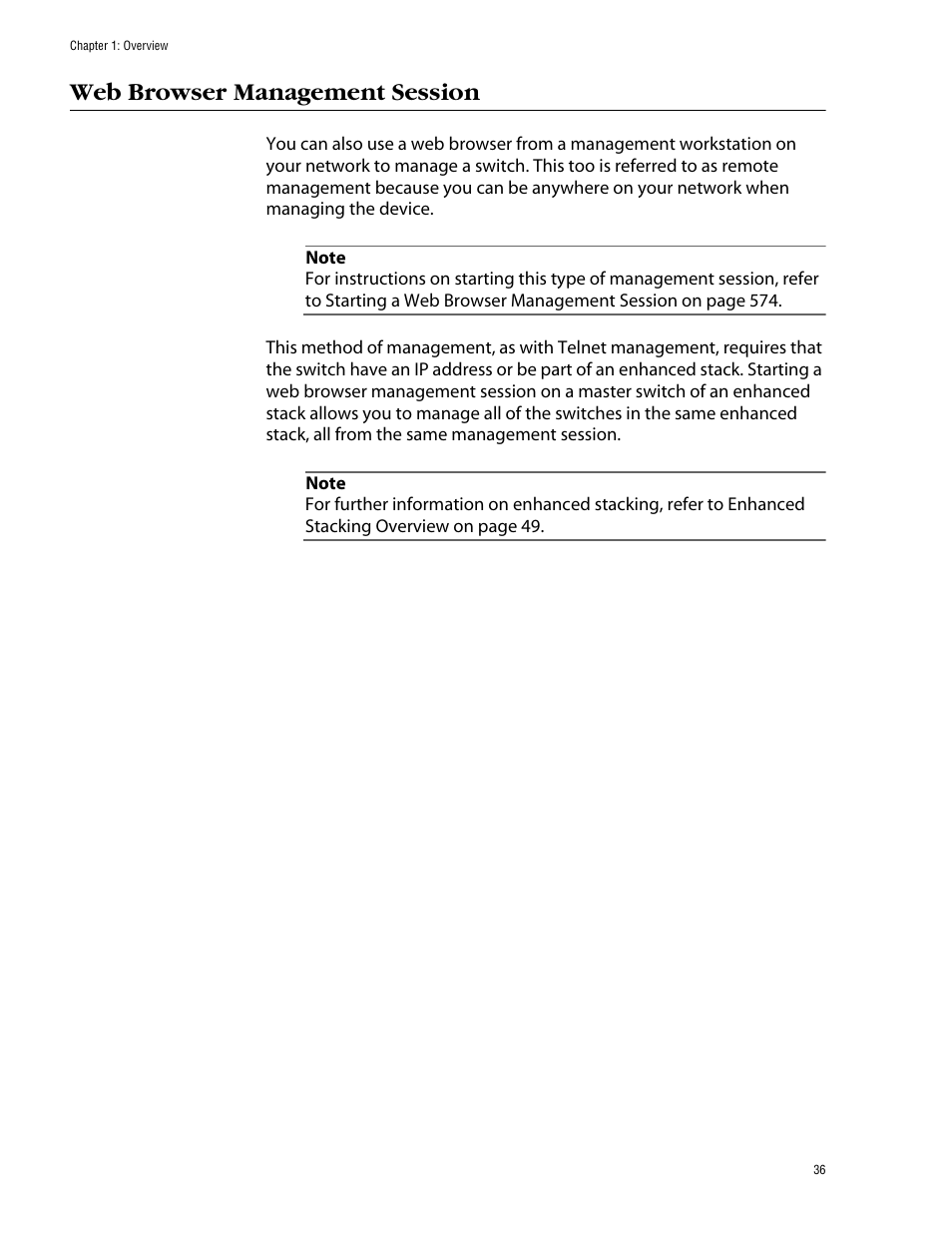 Web browser management session | Allied Telesis AT-S62 User Manual | Page 36 / 862