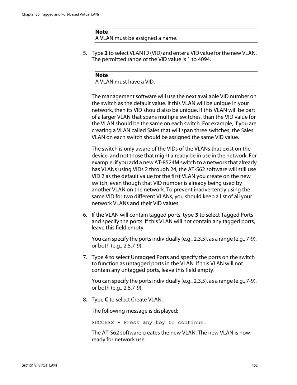 Allied Telesis AT-S62 User Manual | Page 402 / 862