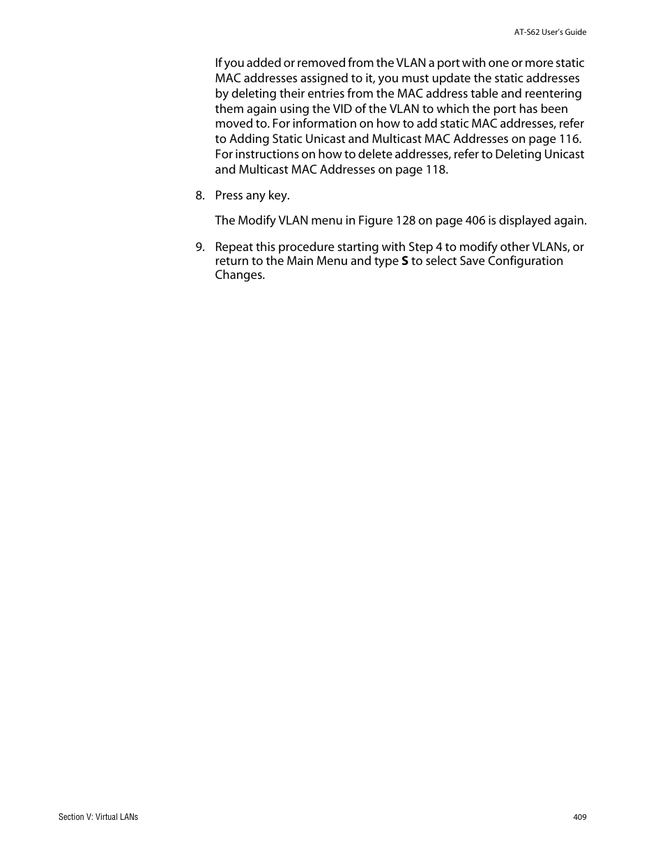 Allied Telesis AT-S62 User Manual | Page 409 / 862