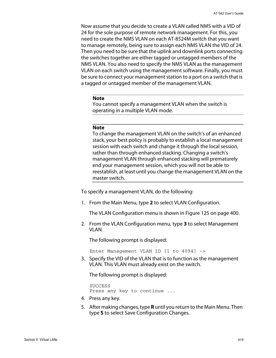 Allied Telesis AT-S62 User Manual | Page 419 / 862