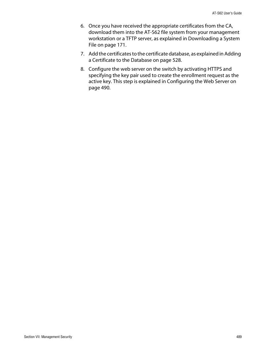 Allied Telesis AT-S62 User Manual | Page 489 / 862