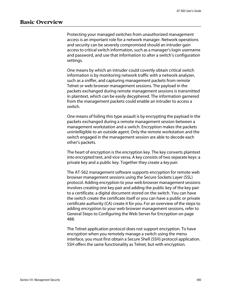 Basic overview | Allied Telesis AT-S62 User Manual | Page 493 / 862