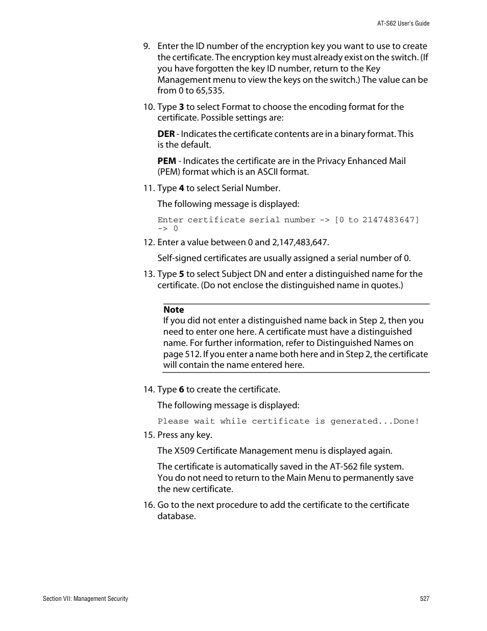 Allied Telesis AT-S62 User Manual | Page 527 / 862