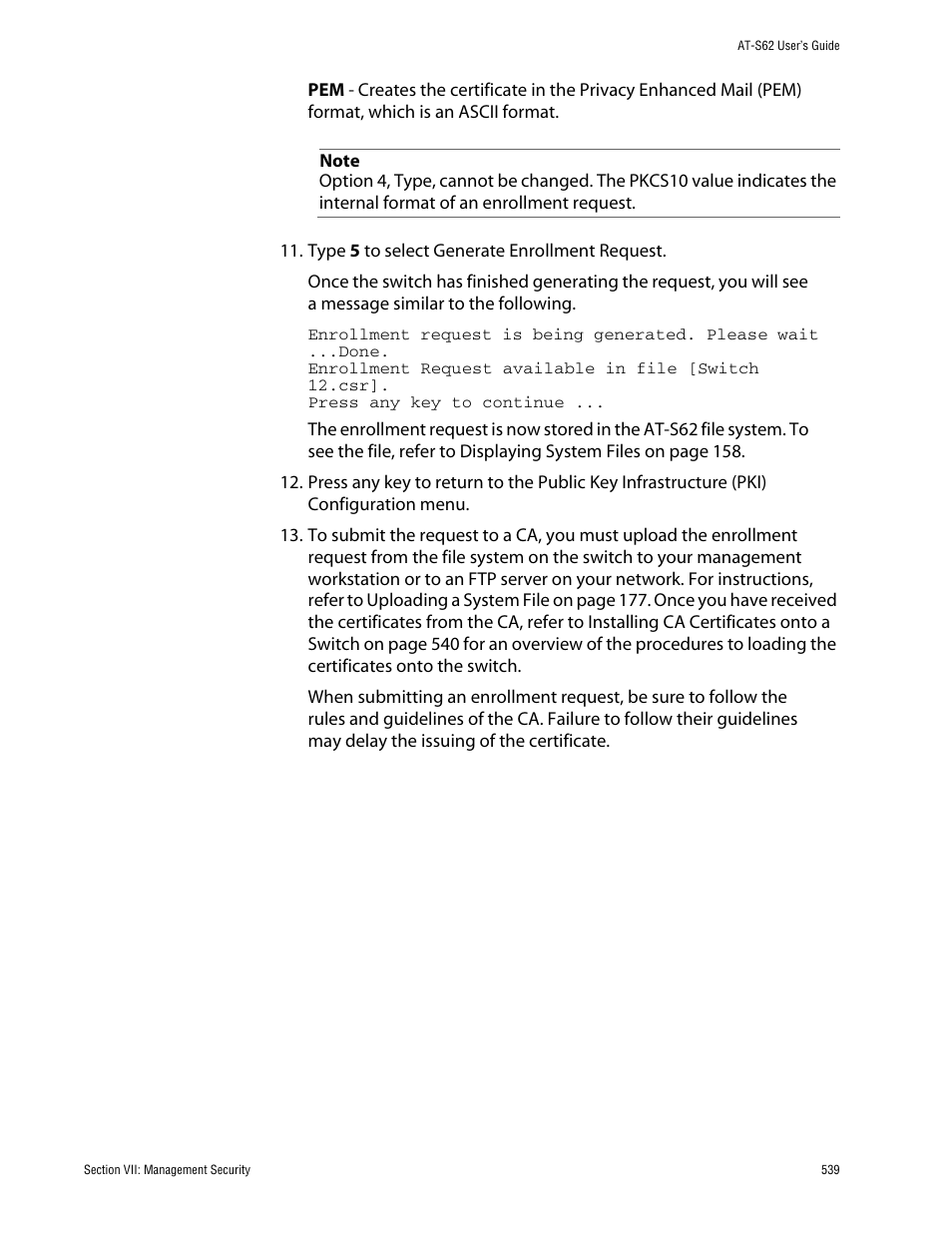 Allied Telesis AT-S62 User Manual | Page 539 / 862