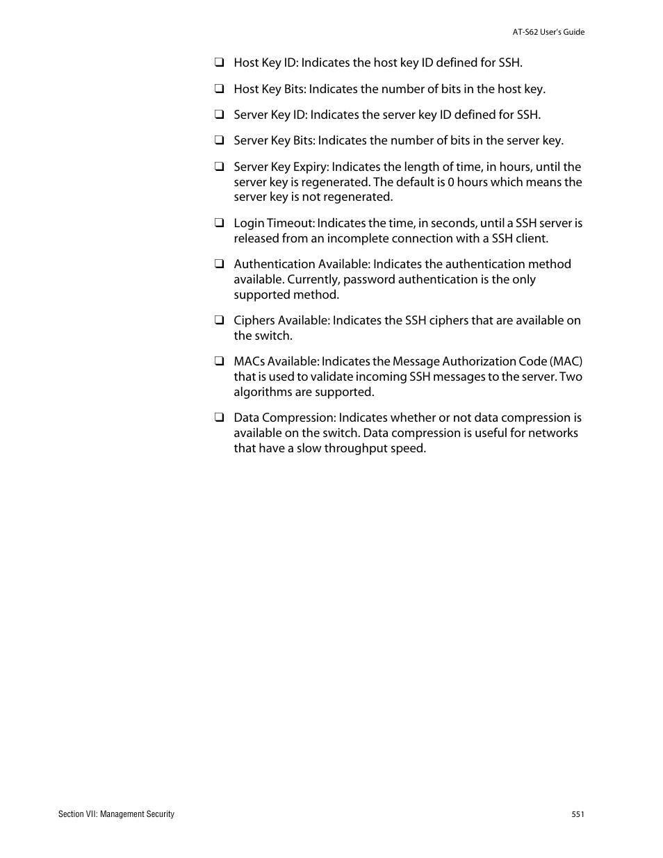 Allied Telesis AT-S62 User Manual | Page 551 / 862