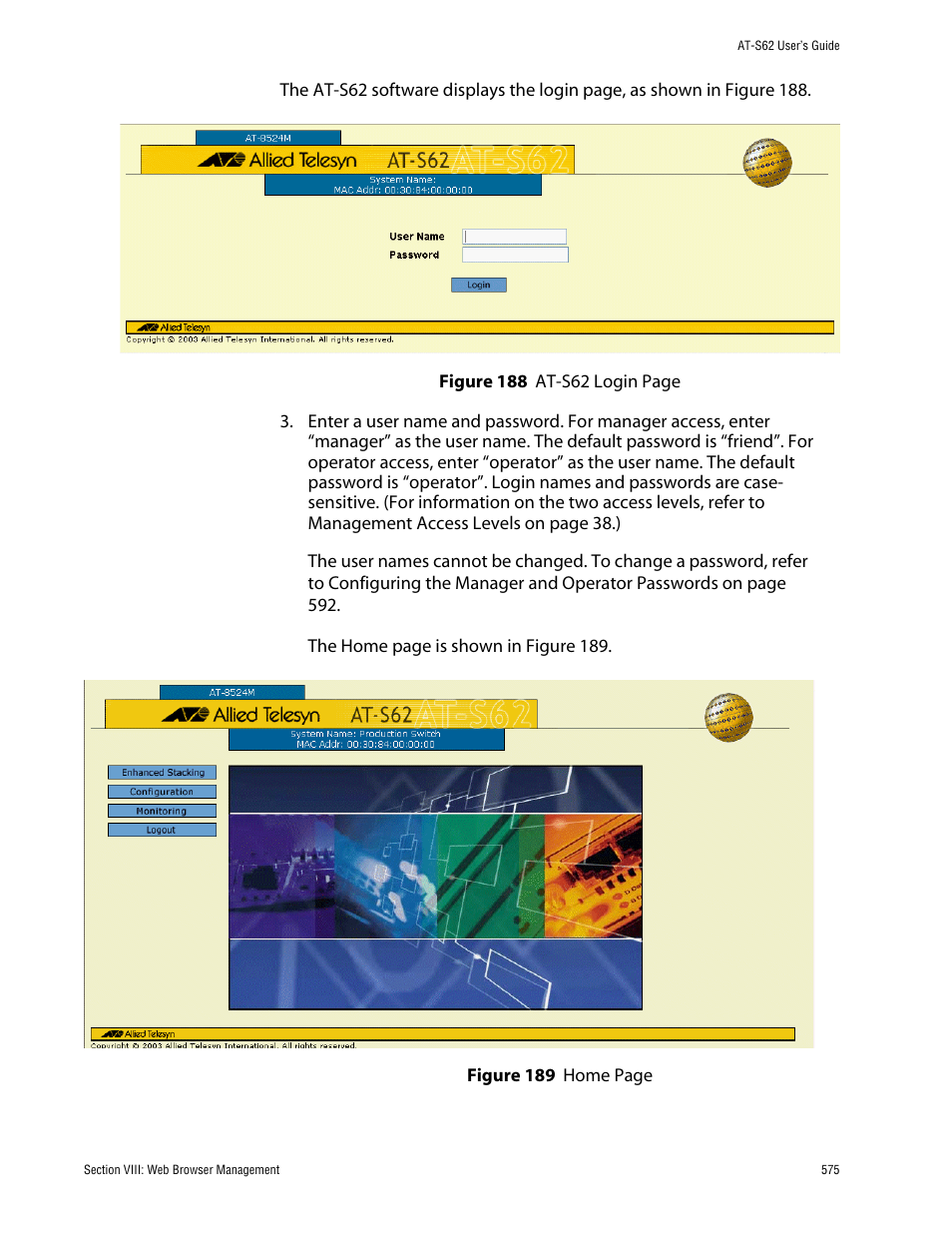 Allied Telesis AT-S62 User Manual | Page 575 / 862