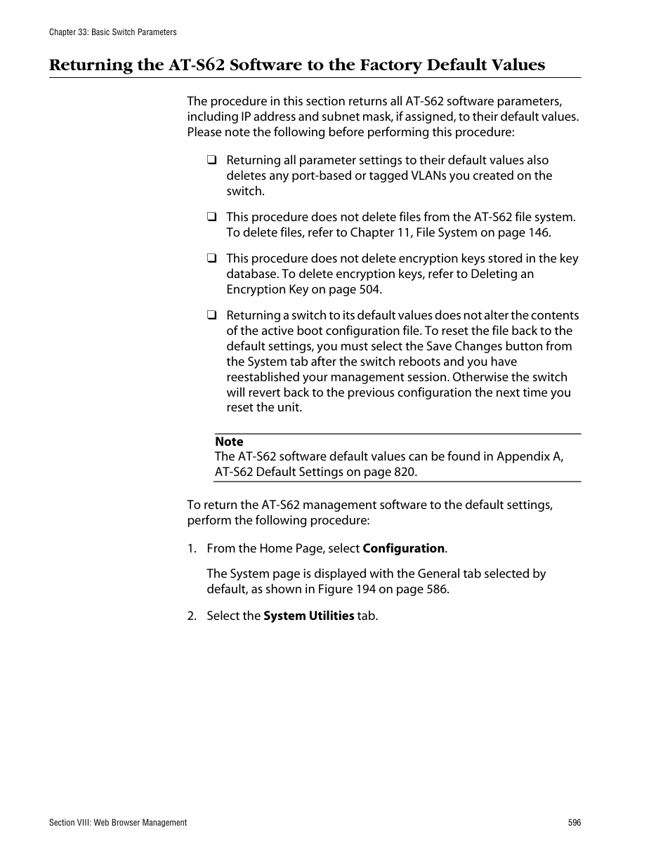Allied Telesis AT-S62 User Manual | Page 596 / 862