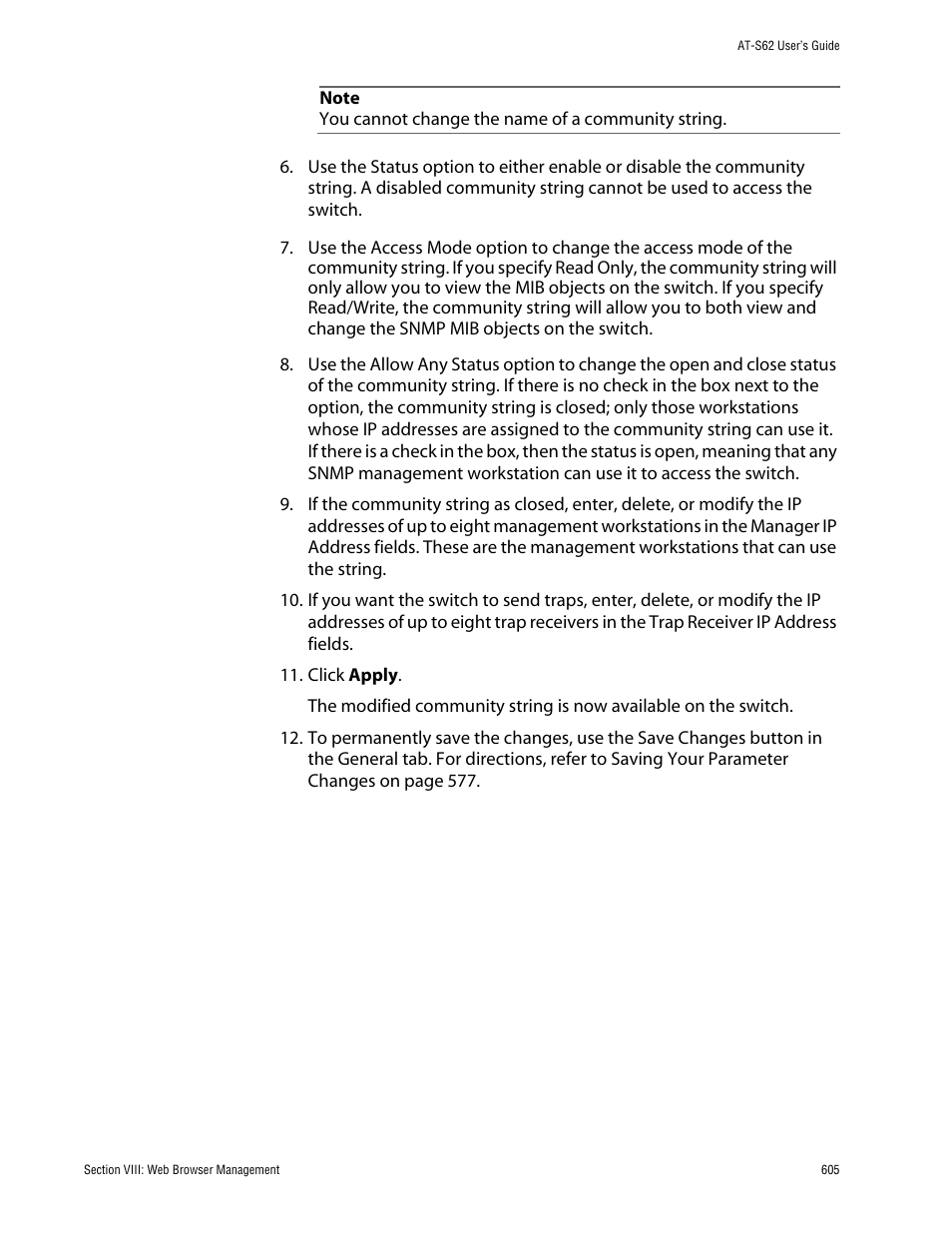 Allied Telesis AT-S62 User Manual | Page 605 / 862