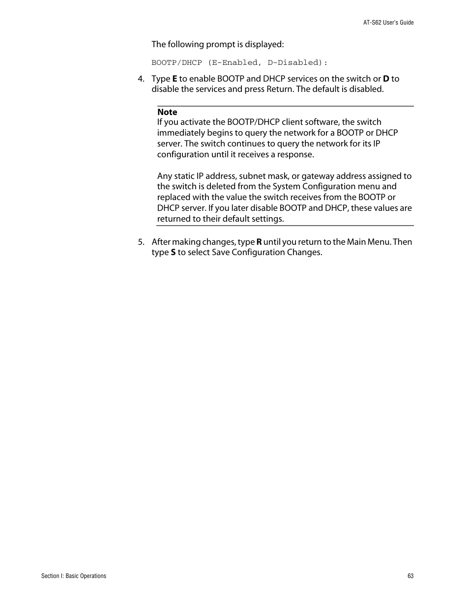 Allied Telesis AT-S62 User Manual | Page 63 / 862