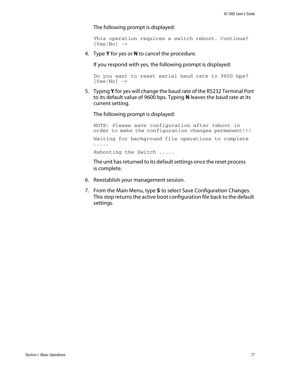 Allied Telesis AT-S62 User Manual | Page 77 / 862