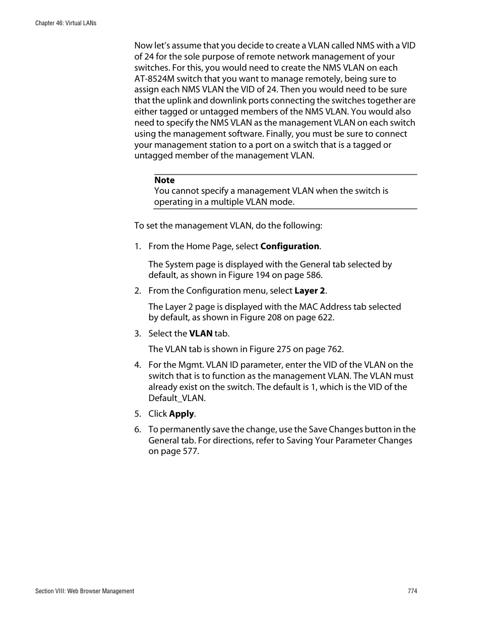 Allied Telesis AT-S62 User Manual | Page 774 / 862
