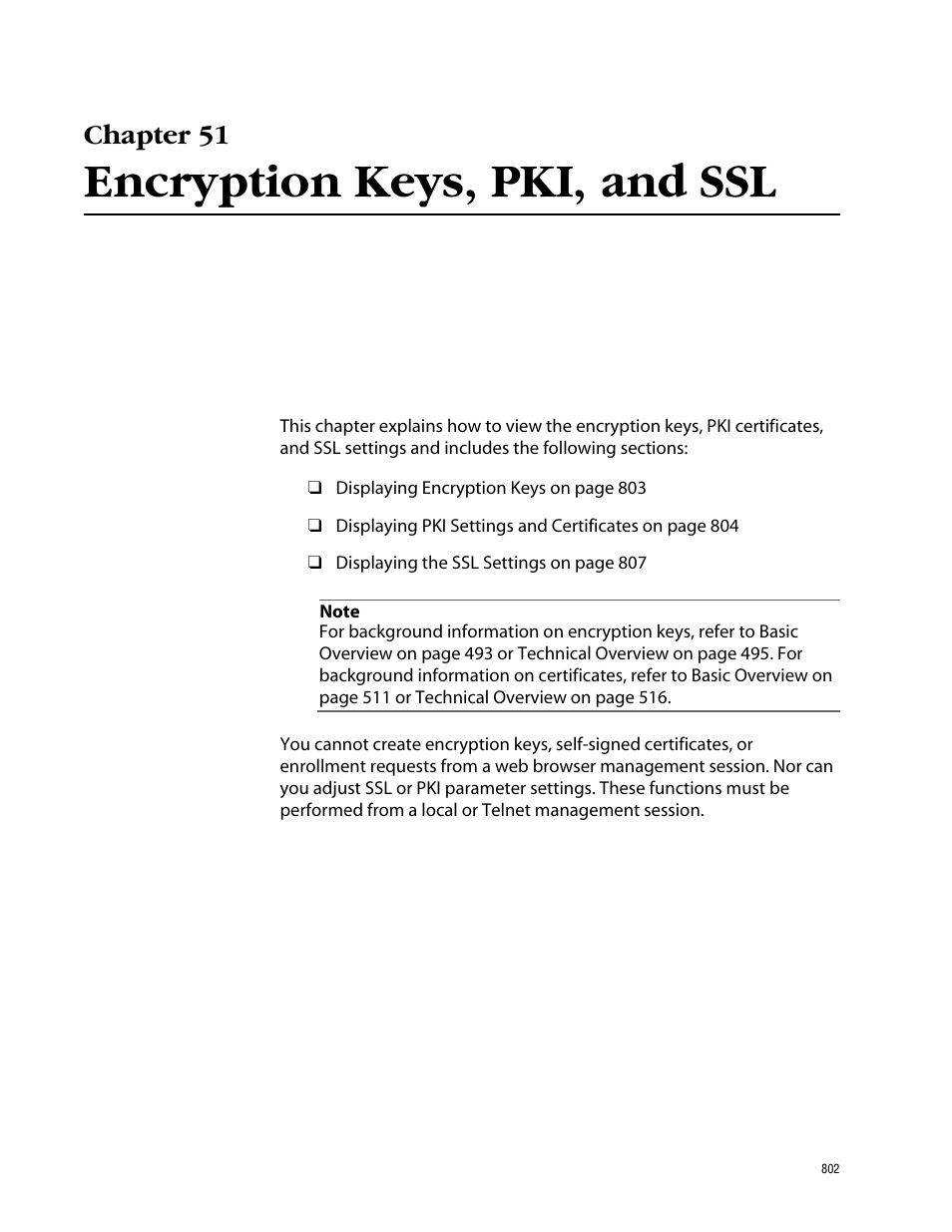 Chapter 51, Encryption keys, pki, and ssl, Chapter 51 encryption keys, pki, and ssl | Allied Telesis AT-S62 User Manual | Page 802 / 862