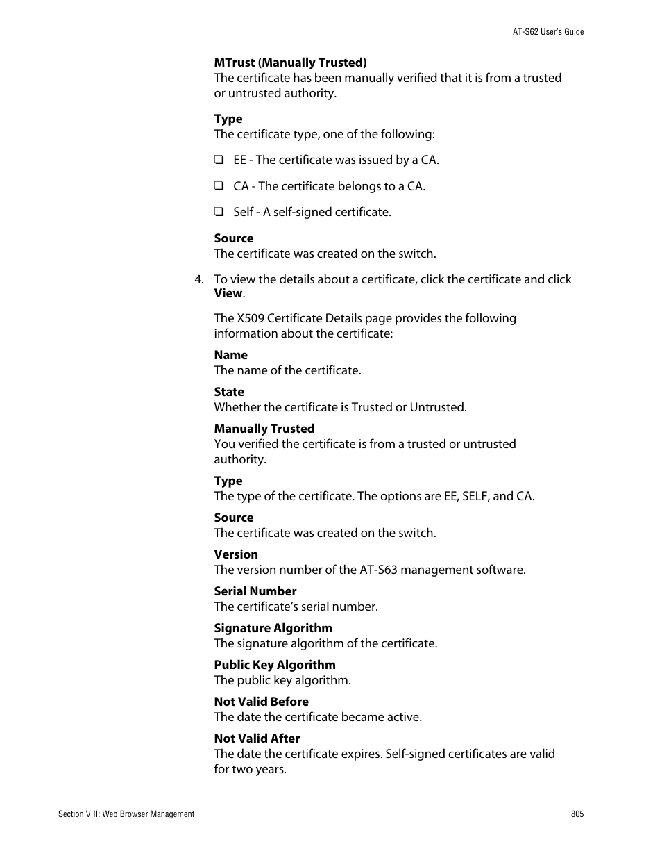 Allied Telesis AT-S62 User Manual | Page 805 / 862