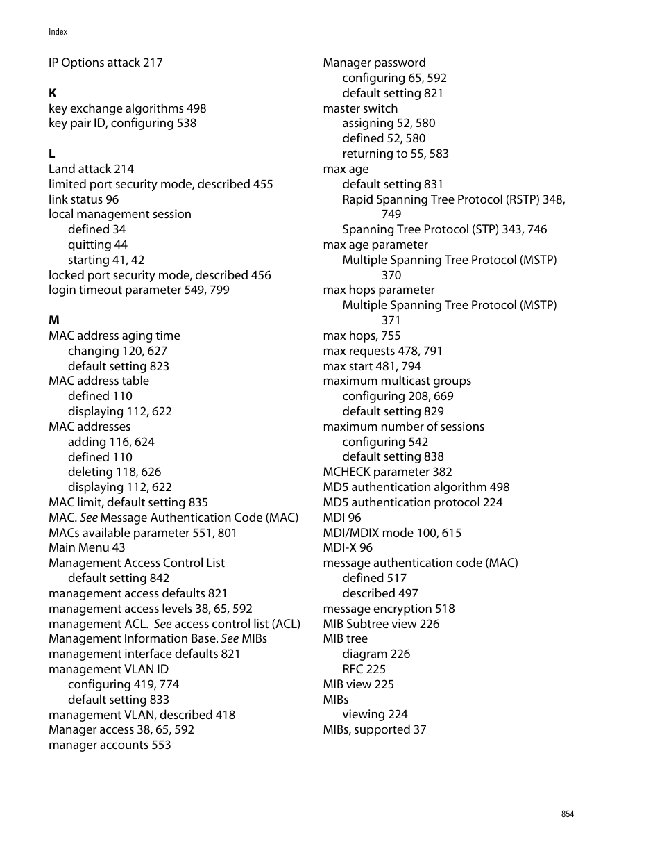 Allied Telesis AT-S62 User Manual | Page 854 / 862